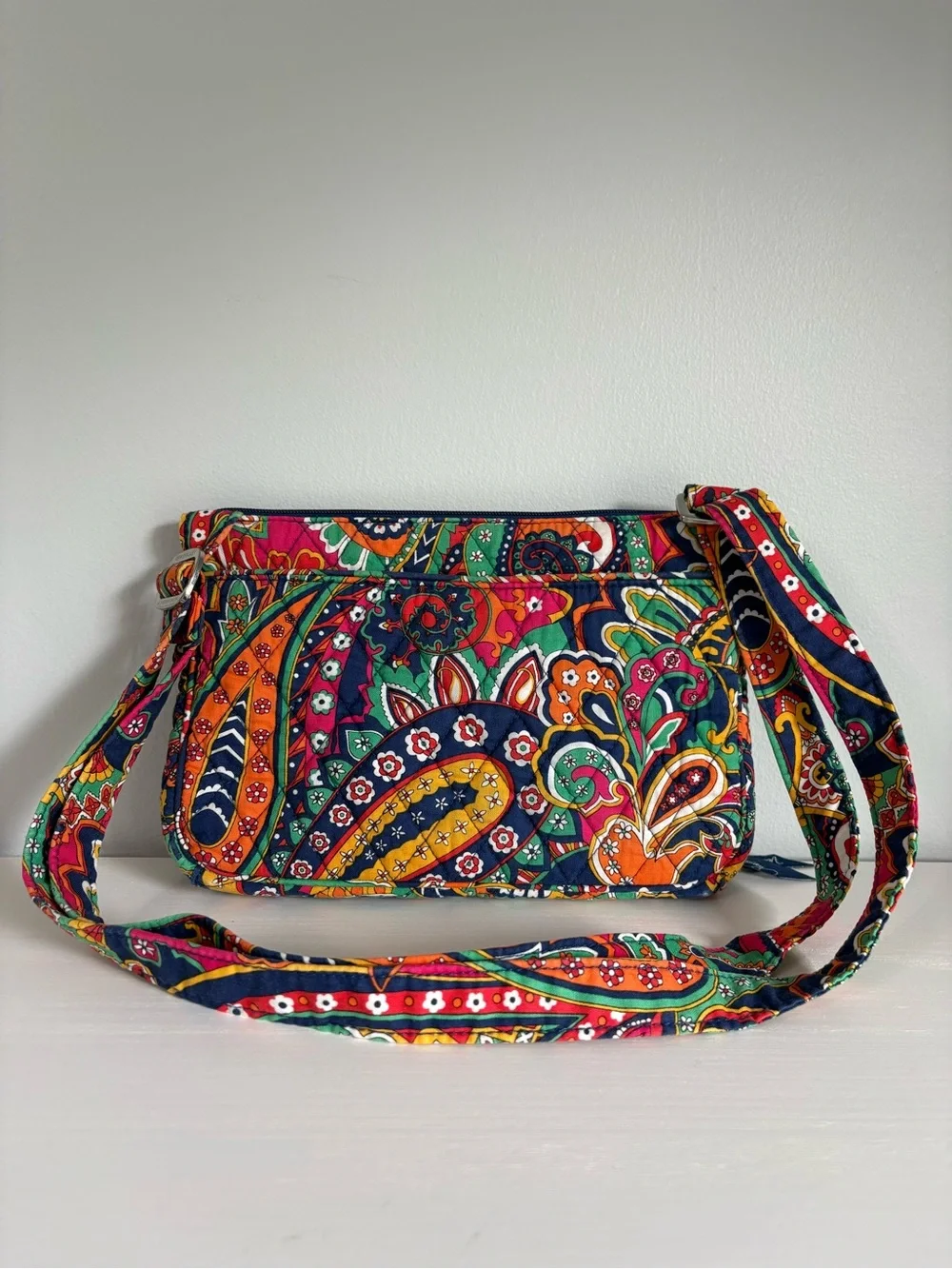 Vera Bradley Retired Venetian Paisley Clare Quilted Cotton Crossbody Bag Y2K
